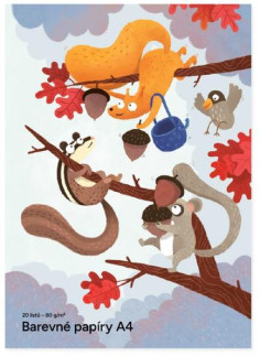 Farebný papier A4 20 listov