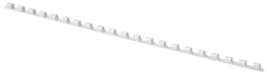 Plastové hrebene Q-CONNECT 6mm biele