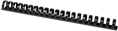 Plastové hrebene Q-CONNECT 25mm čierne