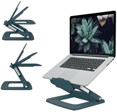 Stojan na notebook nastaviteľný Leitz Ergo s viacerými uhlami sklonu, zamatový šedý