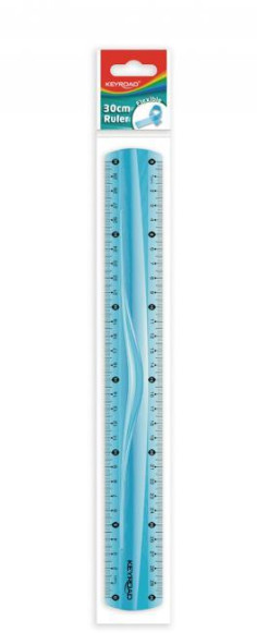 Pravítko KEYROAD, 30cm, ohybné, mix farieb
