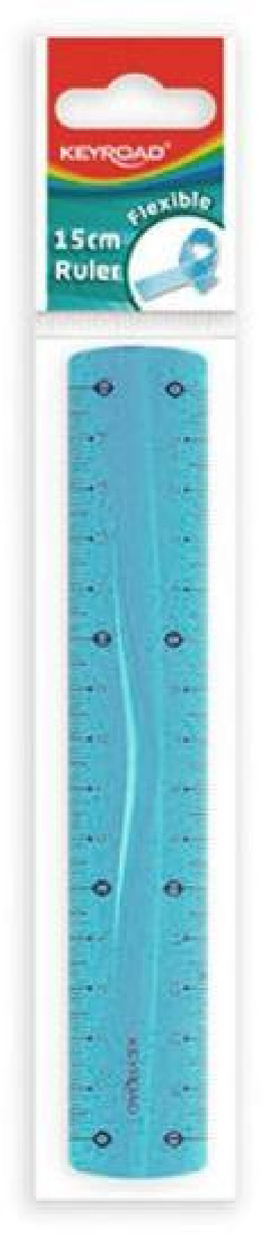 Pravítko KEYROAD, 15 cm, ohybné, mix farieb
