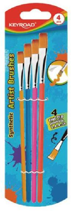 Sada štetcov KEYROAD 4ks blister mix farieb
