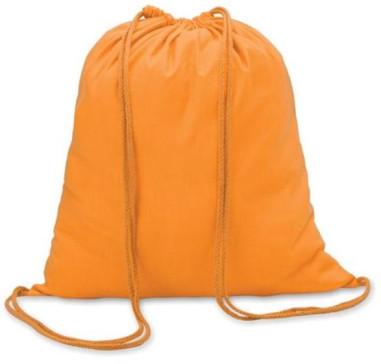 Bavlnený sťahovací vak 100gr/m² 41x37 cm oranžový