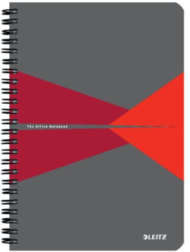 Blok Leitz Office Card A5 90 listov linajkový červený