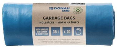 Vrecia zaväzovacie DONAU ECO 35 ℓ, 25 mic, 20 ks, modré