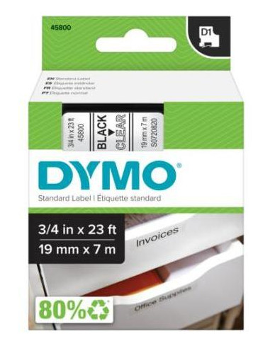 Samolepiaca páska Dymo D1 19 mm číra/čierna