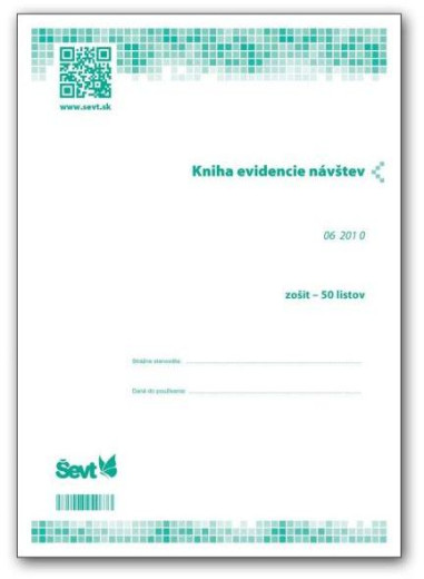 Kniha evidencie návštev, A4, 50 listov