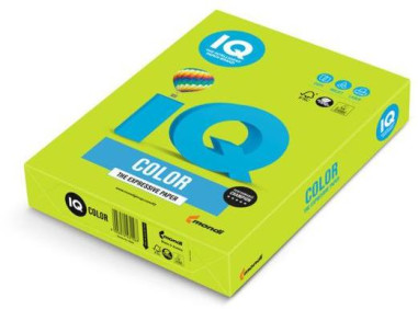Farebný papier IQ color limetkovo zelený LG46, A4 160g