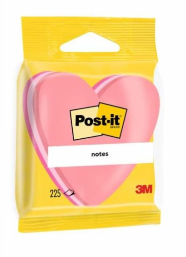 Samolepiaci bloček SRDCE 70x70mm 225 lístkov