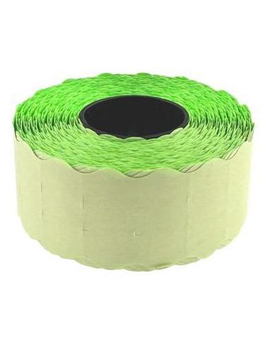 Etikety 25x16 mm, cenové, CONTACT, neónovo zelené, oblé rohy