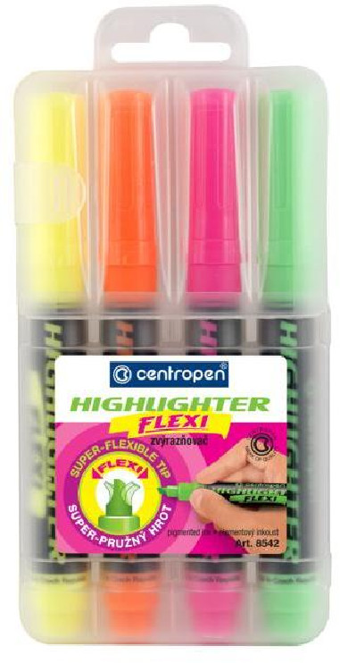 Sada zvýrazňovačov Centropen 8542 Flexi 4f