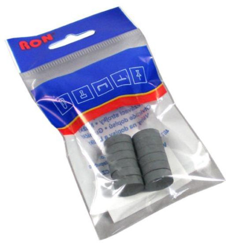 Magnety RON 16 mm čierne, 12ks
