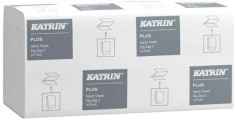 Papierové utierky skladané ZZ 2-vrstvove KATRIN Plus super biele Handy pack (16bal. x 190 útrž.)