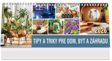 Stolový kalendár riadkový 30 x 12 cm - Tipy a triky 2026