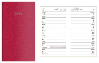 Dvojtýždňový diár Napoli 17,8 x 7,7 cm dizajn 5