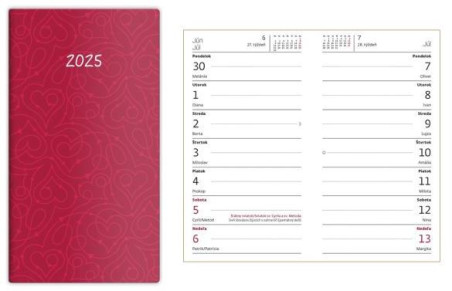 Dvojtýždňový diár Napoli 17,8 x 7,7 cm dizajn 5