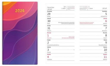 Dvojtýždňový diár Napoli 15.4 x 8.5 cm dizajn 6