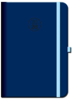 Diár denný A5 FLORENCIA modrý s gumičkou 2026