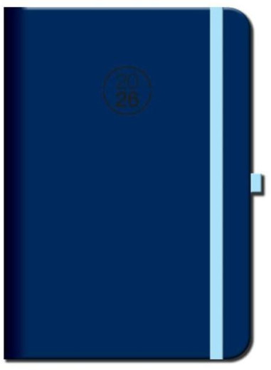 Diár denný A5 FLORENCIA modrý s gumičkou 2026