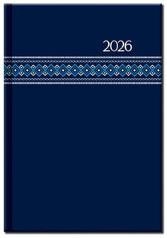 Týždenný diár A5 - FOLK modrý