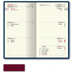 Manager diár B5 - VENETIA červený