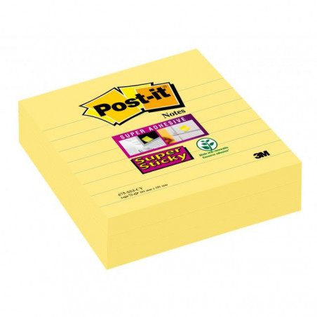 Bloček Post-it Super Sticky 101x101 žltý linajky