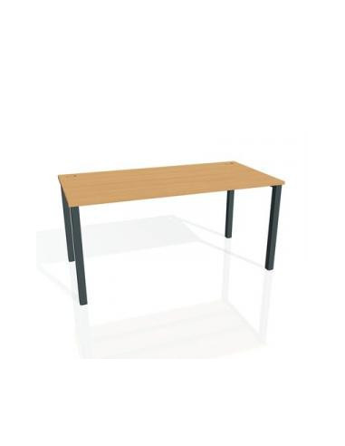 Pracovný stôl Uni, 80x75,5x80 cm, buk/čierna