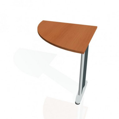 Doplnkový stôl Flex, ľavý, 80x75,5x80 cm, čerešňa/kov