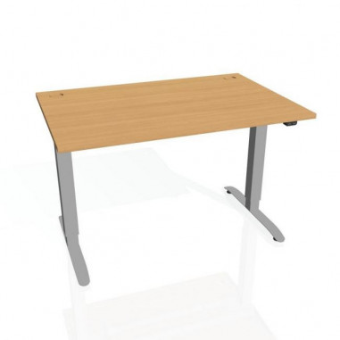 Pracovný stôl Motion, ZO, 2S, 180x70,5-120,5x80 cm, buk/sivá