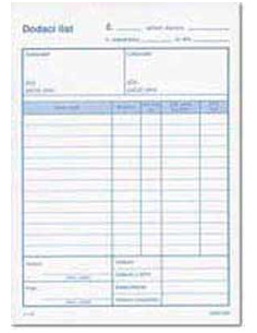 Dodací list s DPH, samoprepis, A4