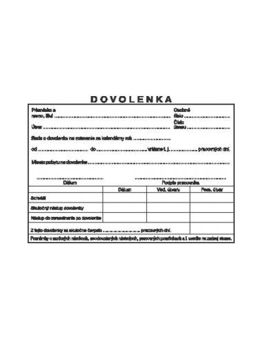 Dovolenka, samoprepis, A6