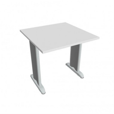 Rokovací stôl Flex, 80x75,5x80 cm, biely/kov
