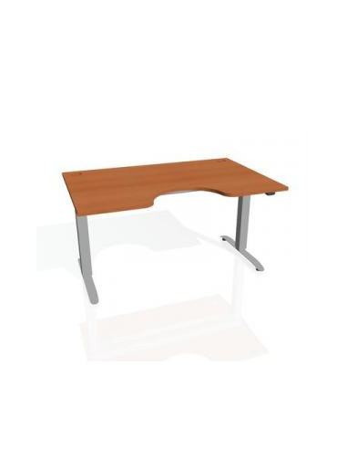 Pracovný stôl Motion Ergo, ZO, 2S, 140x70,5-120,5x90 cm, čerešňa/sivá