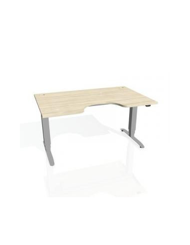 Pracovný stôl Motion Ergo, ZO, 3S, 140x61-128,x90 cm, agát/sivá
