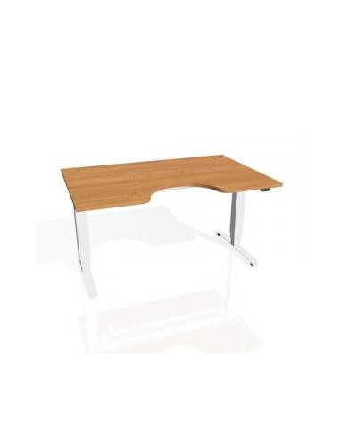 Pracovný stôl Motion Ergo, ZO, 3S, 140x61-128,x90 cm, jelša/biela