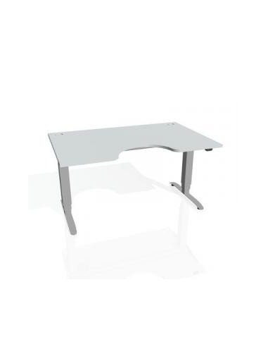 Pracovný stôl Motion Ergo, ZO, 3S, 140x61-128,x90 cm, sivá/sivá