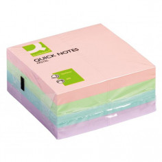 Bloček kocka Q-CONNECT, 76x76 mm, 400 l, pastelová