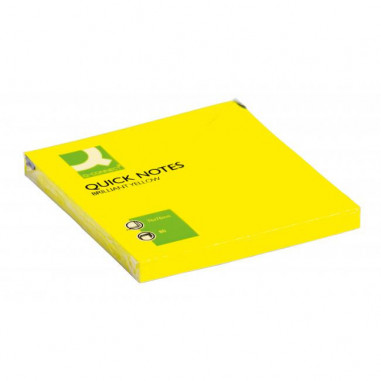 Bloček Q-CONNECT neónové 76x76mm žlté