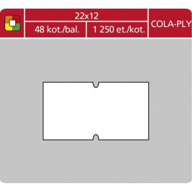 Etikety 22x12 pre 2212 cenovka biela