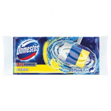 Domestos 3 in1 WC blok NÁHRADNÝ tuhý Citrus 40 g