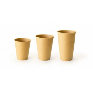 Papierové poháre hnedé kraft Ø 90 mm 420 ml 0,3L (50 ks)