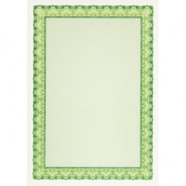 Certifikačný papier APLI A4, zelený, 115 g, 25 hárkov