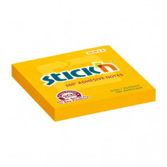 Samolepiaci bloček, 360°, 76x76 mm, oranžový