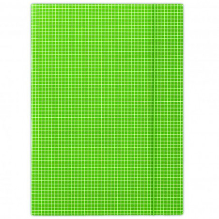 Kartónový obal s gumičkou DONAU zelené káro