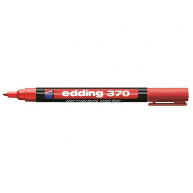 Permanentný popisovač edding 370 červený