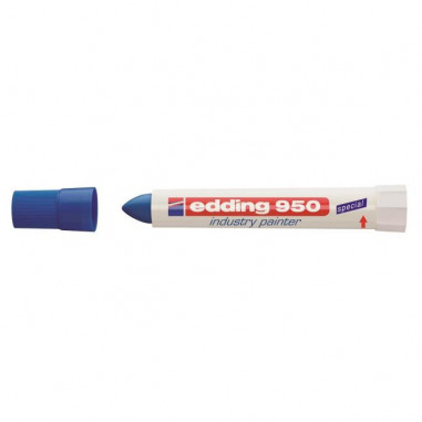 Priemyselný voskový popisovač edding 950 modrý