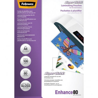 Laminovacie fólie Fellowes 216x303 A4 80mic...