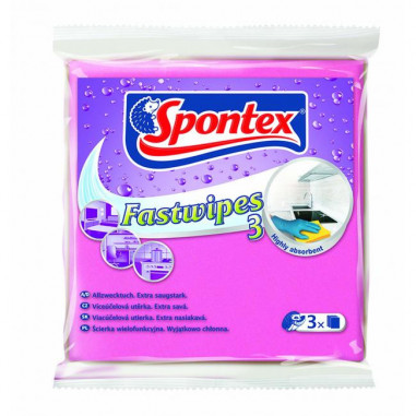 Utierka z viskózy Spontex Fast Wipes 3 kusy