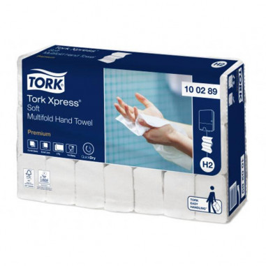Papierové utierky skladané ZZ 2-vrstv. TORK Xpress Multifold jemné H2 (21 bal.)